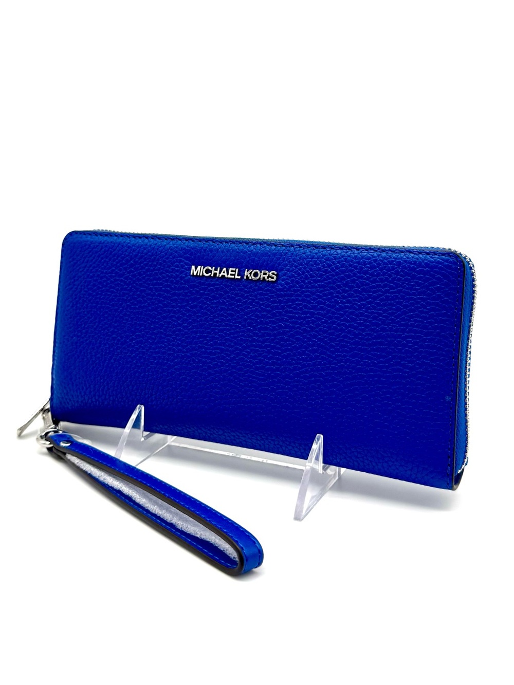 Michael Kors Jet Set Travel Large Leather Continental Wallet Galaxy Blue